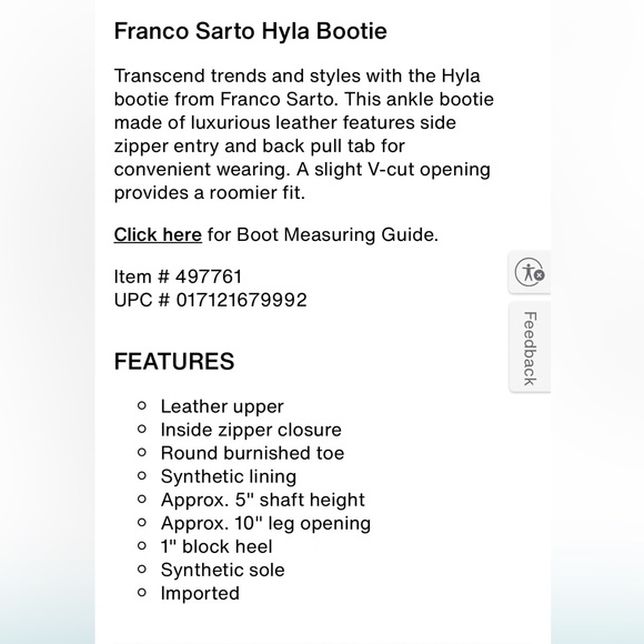 Franco Sarto Womens Hyla Black Leather Ankle Boots Size 8 Superb! Barely Worn..! - Picture 13 of 13